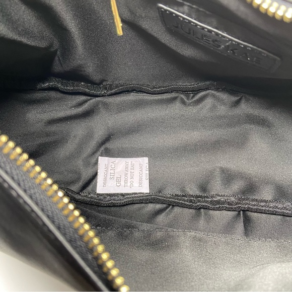 Jules Kae Zola Black Vegan Leather Crossbody Bag Braided Strap Hobo Shoulder NWT - Picture 9 of 12